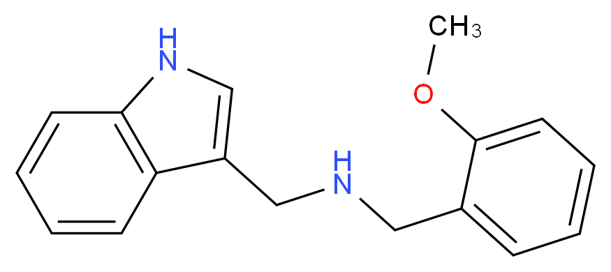 (1H-indol-3-ylmethyl)[(2-methoxyphenyl)methyl]amine_分子结构_CAS_625409-25-8
