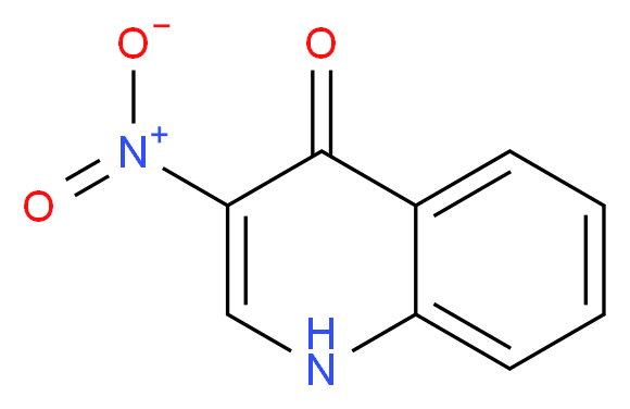 3-Nitroquinolin-4(1H)-one_分子结构_CAS_)