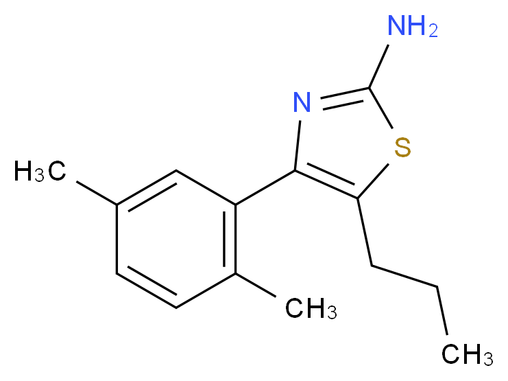 4-(2,5-dimethylphenyl)-5-propyl-1,3-thiazol-2-amine_分子结构_CAS_915920-38-6