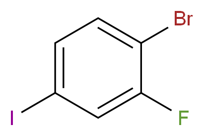 1-Bromo-2-fluoro-4-iodobenzene_分子结构_CAS_136434-77-0)