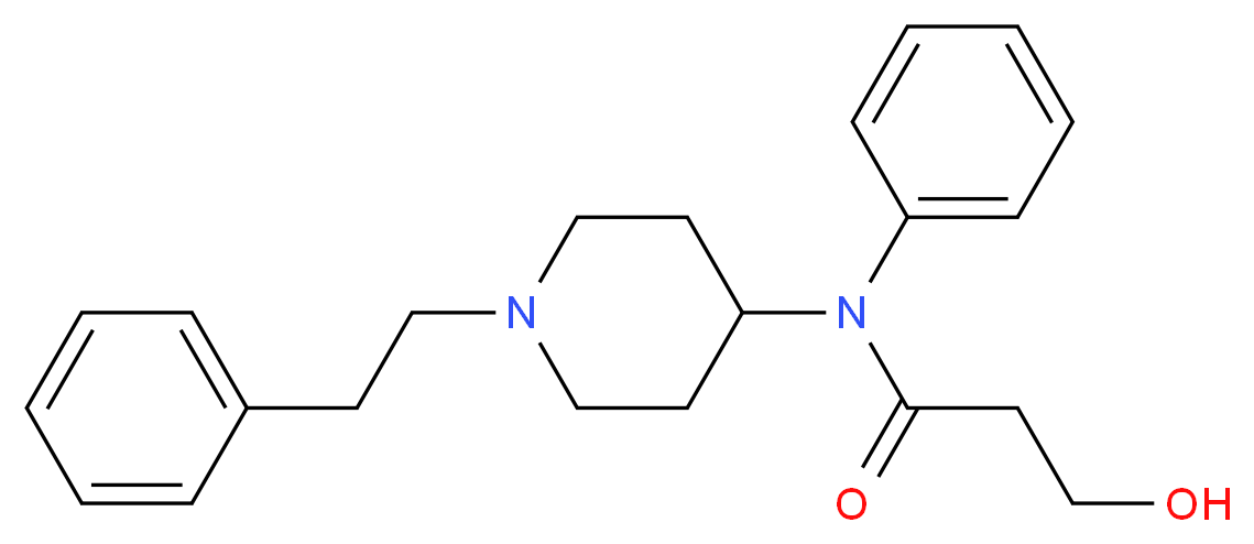 3-hydroxy-N-phenyl-N-[1-(2-phenylethyl)piperidin-4-yl]propanamide_分子结构_CAS_83708-11-6