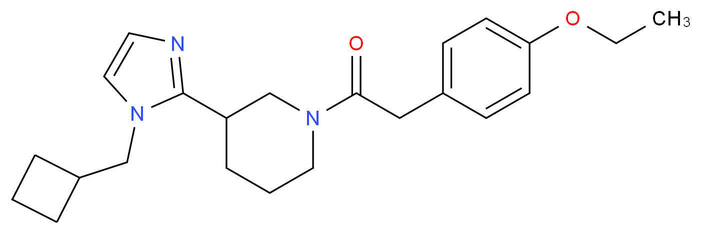 3-[1-(cyclobutylmethyl)-1H-imidazol-2-yl]-1-[(4-ethoxyphenyl)acetyl]piperidine_分子结构_CAS_)