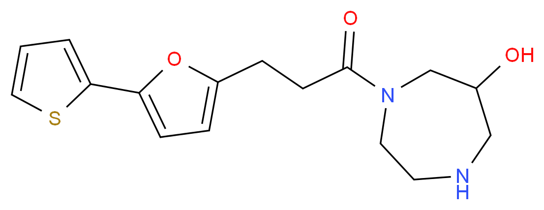 1-{3-[5-(2-thienyl)-2-furyl]propanoyl}-1,4-diazepan-6-ol_分子结构_CAS_)