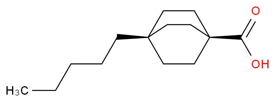 4-pentylbicyclo[2.2.2]octane-1-carboxylic acid_分子结构_CAS_73152-70-2