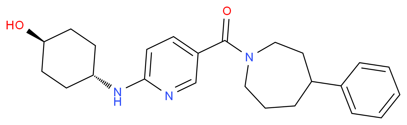 trans-4-({5-[(4-phenyl-1-azepanyl)carbonyl]-2-pyridinyl}amino)cyclohexanol_分子结构_CAS_)