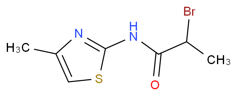 2-bromo-N-(4-methyl-1,3-thiazol-2-yl)propanamide_分子结构_CAS_879609-86-6)