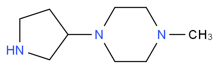 1-methyl-4-(3-pyrrolidinyl)piperazine_分子结构_CAS_202991-92-2)