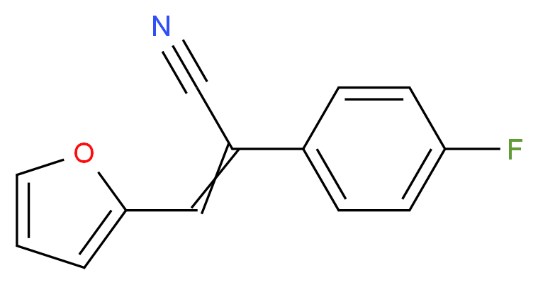 2-(4-fluorophenyl)-3-(furan-2-yl)prop-2-enenitrile_分子结构_CAS_871126-30-6