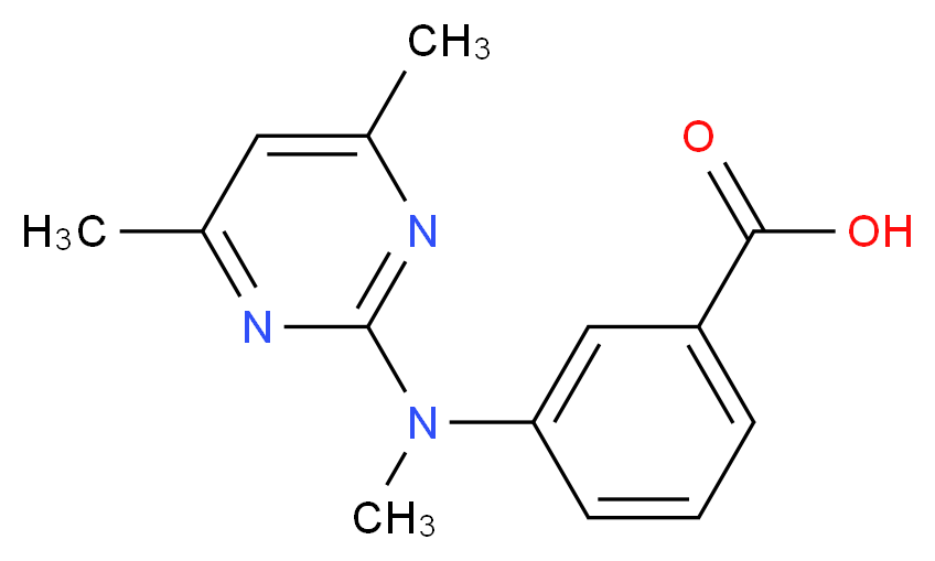 3-[(4,6-Dimethylpyrimidin-2-yl)(methyl)amino]benzoic acid_分子结构_CAS_387350-52-9)