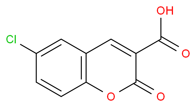 6-chloro-2-oxo-2H-chromene-3-carboxylic acid_分子结构_CAS_883-92-1