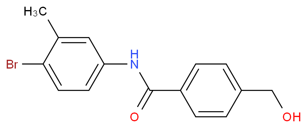 N-(4-bromo-3-methylphenyl)-4-(hydroxymethyl)benzamide_分子结构_CAS_111142-32-6