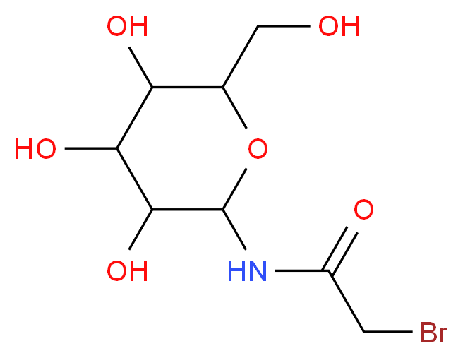 1-Bromoacetamido-1-deoxy-β-D-galactopyranose_分子结构_CAS_33758-19-9)