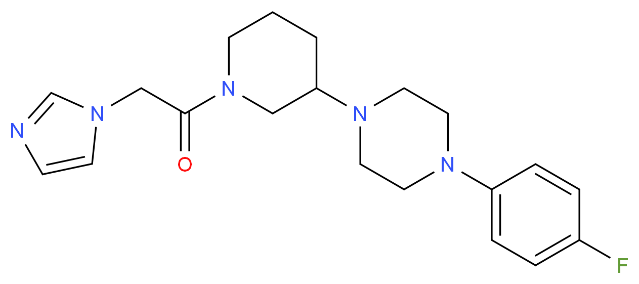 1-(4-fluorophenyl)-4-[1-(1H-imidazol-1-ylacetyl)-3-piperidinyl]piperazine_分子结构_CAS_)