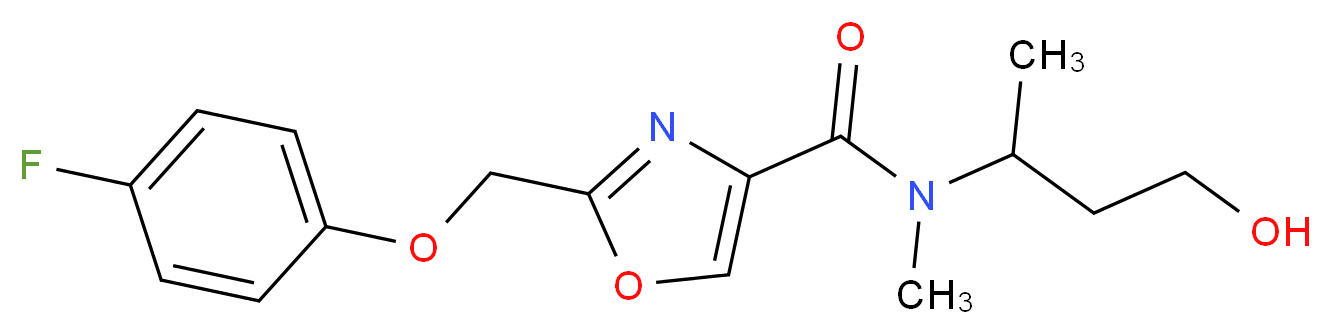 2-[(4-fluorophenoxy)methyl]-N-(3-hydroxy-1-methylpropyl)-N-methyl-1,3-oxazole-4-carboxamide_分子结构_CAS_)