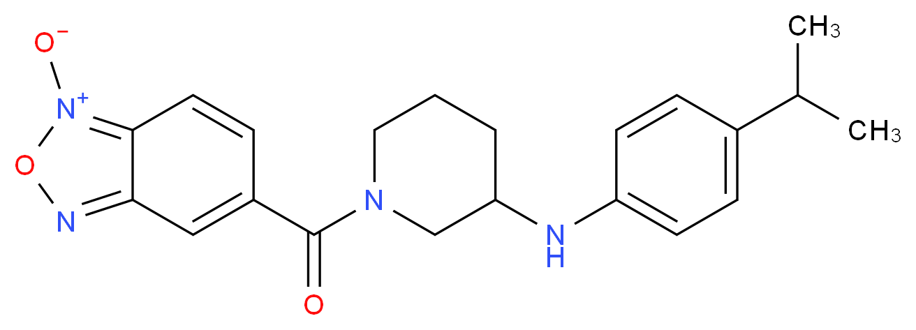 N-(4-isopropylphenyl)-1-[(1-oxido-2,1,3-benzoxadiazol-5-yl)carbonyl]-3-piperidinamine_分子结构_CAS_)