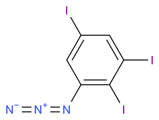 2,3,5-Triiodo phenylazide_分子结构_CAS_1313738-68-9)