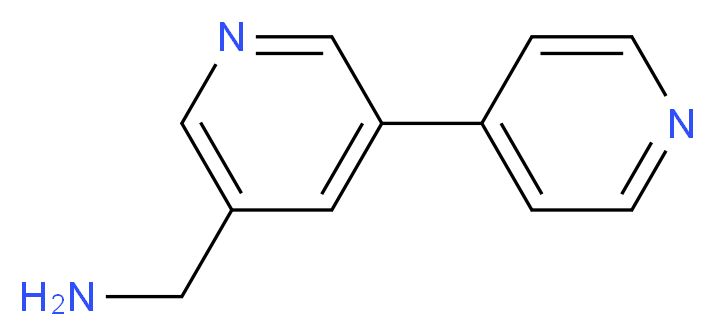 [5-(pyridin-4-yl)pyridin-3-yl]methanamine_分子结构_CAS_1346686-57-4