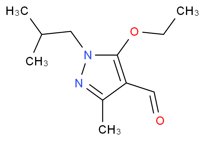 5-ethoxy-1-isobutyl-3-methyl-1H-pyrazole-4-carbaldehyde_分子结构_CAS_)