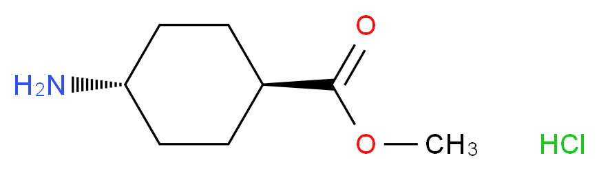 trans-4-Amino-cyclohexanecarboxylic acid methyl ester; hydrochloride_分子结构_CAS_61367-07-5)