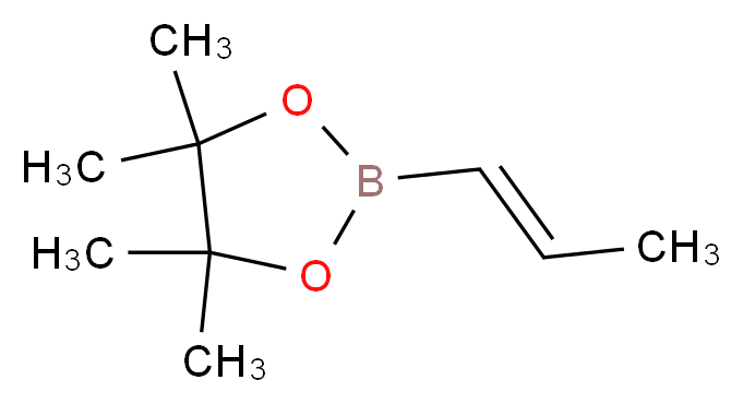 4,4,5,5-tetramethyl-2-[(1E)-prop-1-en-1-yl]-1,3,2-dioxaborolane_分子结构_CAS_83947-58-4