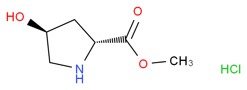 methyl (2R,4S)-4-hydroxypyrrolidine-2-carboxylate hydrochloride_分子结构_CAS_481704-21-6