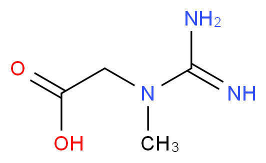 2-(1-methylguanidino)acetic acid_分子结构_CAS_)