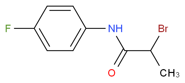 2-bromo-N-(4-fluorophenyl)propanamide_分子结构_CAS_905797-71-9