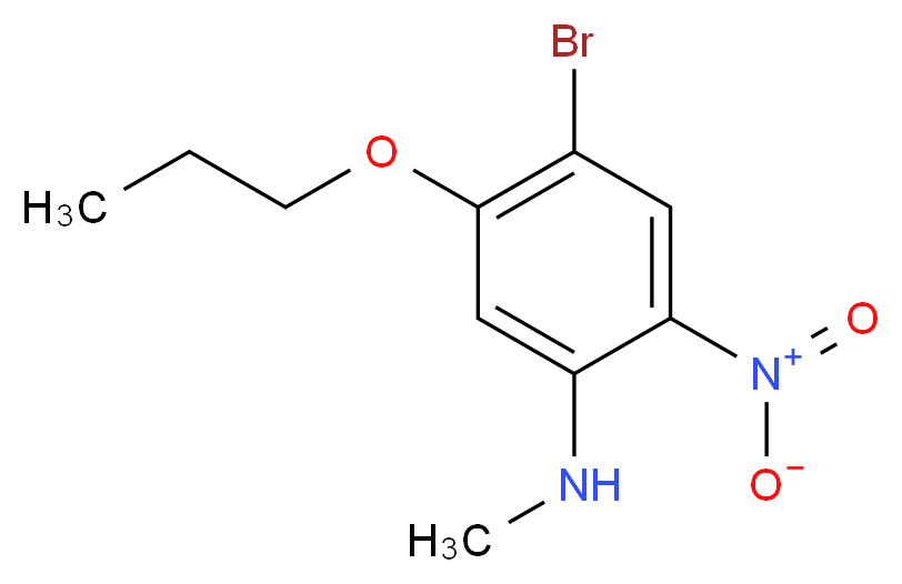 4-Bromo-N-methyl-2-nitro-5-propoxyaniline_分子结构_CAS_1311197-92-8)