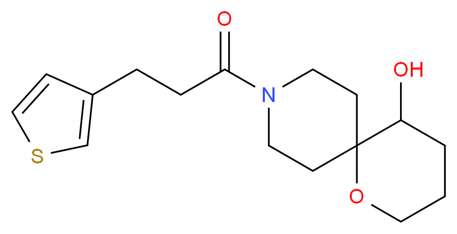 9-[3-(3-thienyl)propanoyl]-1-oxa-9-azaspiro[5.5]undecan-5-ol_分子结构_CAS_)