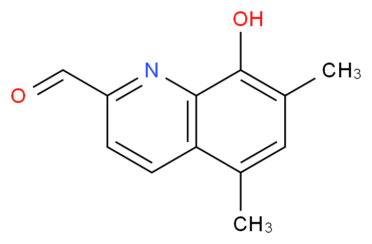 8-hydroxy-5,7-dimethylquinoline-2-carbaldehyde_分子结构_CAS_6563-24-2