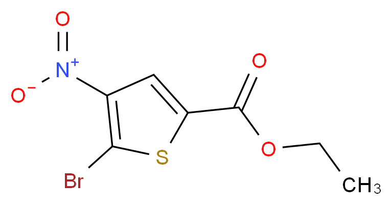 ethyl 5-bromo-4-nitrothiophene-2-carboxylate_分子结构_CAS_2160-52-3