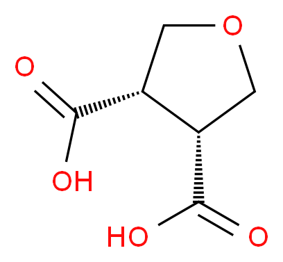 rel-(3R,4S)-oxolane-3,4-dicarboxylic acid_分子结构_CAS_149429-49-2