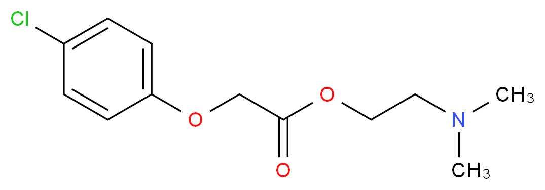2-(dimethylamino)ethyl 2-(4-chlorophenoxy)acetate_分子结构_CAS_51-68-3