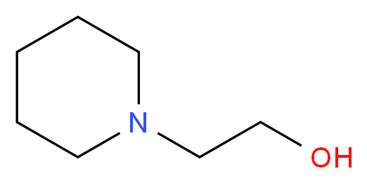 2-(piperidin-1-yl)ethan-1-ol_分子结构_CAS_1484-84-0