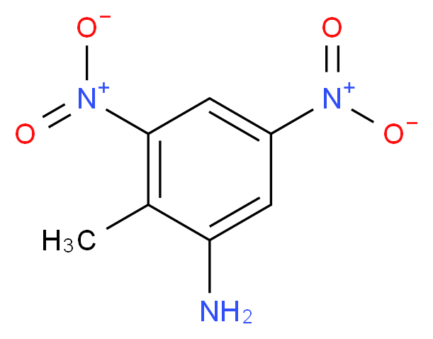 2-methyl-3,5-dinitroaniline_分子结构_CAS_35572-78-2