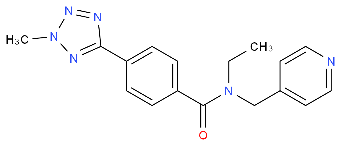 N-ethyl-4-(2-methyl-2H-tetrazol-5-yl)-N-(pyridin-4-ylmethyl)benzamide_分子结构_CAS_)