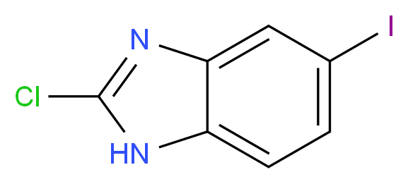 2-Chloro-5-iodo-1H-benzo[d]imidazole_分子结构_CAS_256518-97-5)