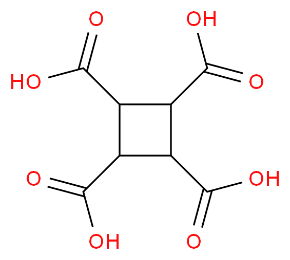 cyclobutane-1,2,3,4-tetracarboxylic acid_分子结构_CAS_53159-92-5