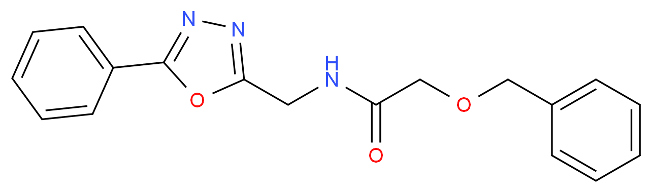 2-(benzyloxy)-N-[(5-phenyl-1,3,4-oxadiazol-2-yl)methyl]acetamide_分子结构_CAS_)