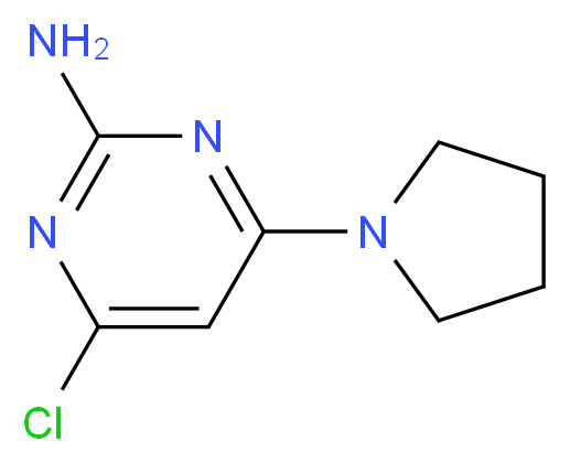 4-chloro-6-(1-pyrrolidinyl)-2-pyrimidinamine_分子结构_CAS_263276-45-5)