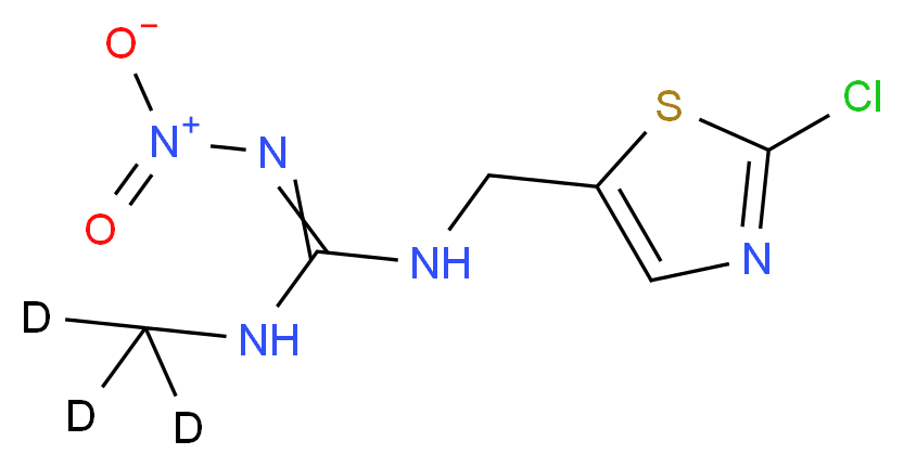 3-[(2-chloro-1,3-thiazol-5-yl)methyl]-1-(<sup>2</sup>H<sub>3</sub>)methyl-2-nitroguanidine_分子结构_CAS_1262776-24-8