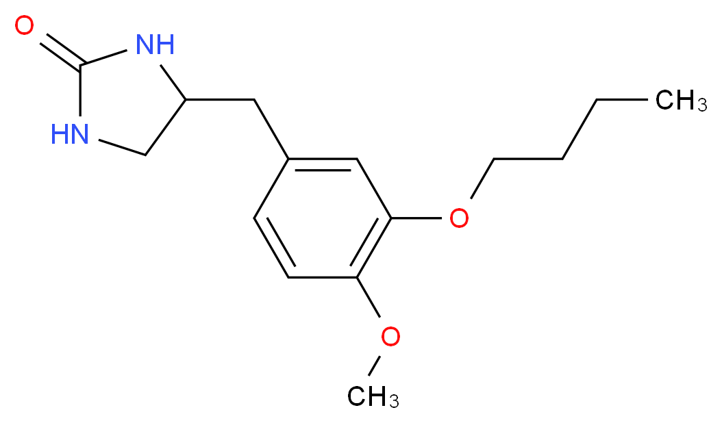 4-[(3-butoxy-4-methoxyphenyl)methyl]imidazolidin-2-one_分子结构_CAS_29925-17-5