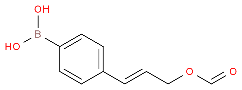 {4-[(1E)-3-(formyloxy)prop-1-en-1-yl]phenyl}boronic acid_分子结构_CAS_380430-58-0