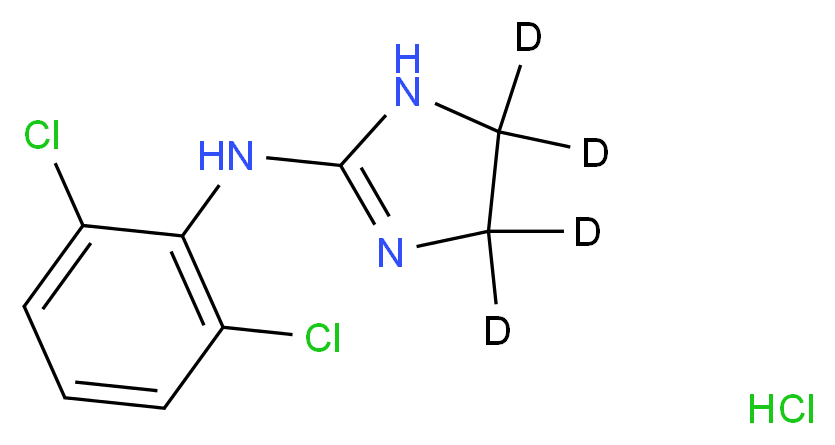 N-(2,6-dichlorophenyl)-4,5-dihydro(4,4,5,5-<sup>2</sup>H<sub>4</sub>)-1H-imidazol-2-amine hydrochloride_分子结构_CAS_67151-02-4