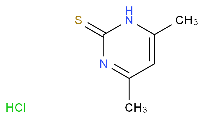 4,6-dimethyl-1,2-dihydropyrimidine-2-thione hydrochloride_分子结构_CAS_28176-16-1