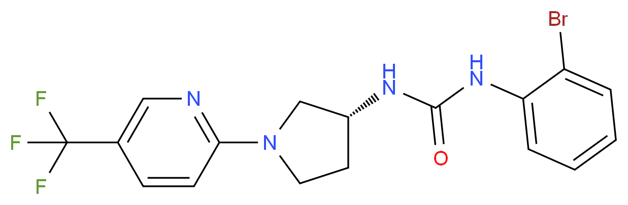 1-(2-bromophenyl)-3-[(3R)-1-[5-(trifluoromethyl)pyridin-2-yl]pyrrolidin-3-yl]urea_分子结构_CAS_501951-42-4