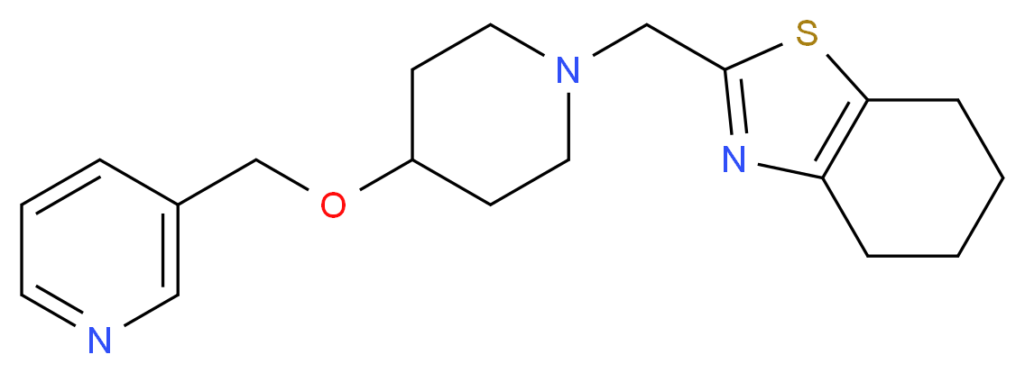 2-{[4-(pyridin-3-ylmethoxy)piperidin-1-yl]methyl}-4,5,6,7-tetrahydro-1,3-benzothiazole_分子结构_CAS_)