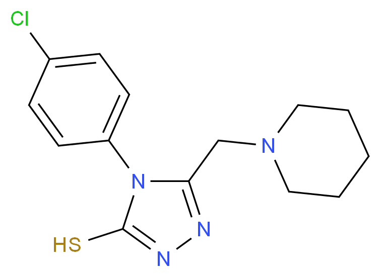 4-(4-chlorophenyl)-5-(piperidin-1-ylmethyl)-4H-1,2,4-triazole-3-thiol_分子结构_CAS_65924-81-4)