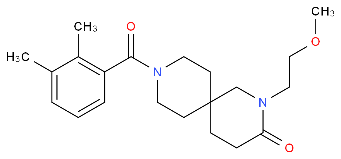 9-(2,3-dimethylbenzoyl)-2-(2-methoxyethyl)-2,9-diazaspiro[5.5]undecan-3-one_分子结构_CAS_)