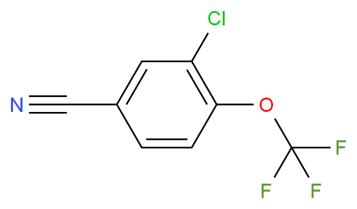 3-chloro-4-(trifluoromethoxy)benzonitrile_分子结构_CAS_129604-26-8